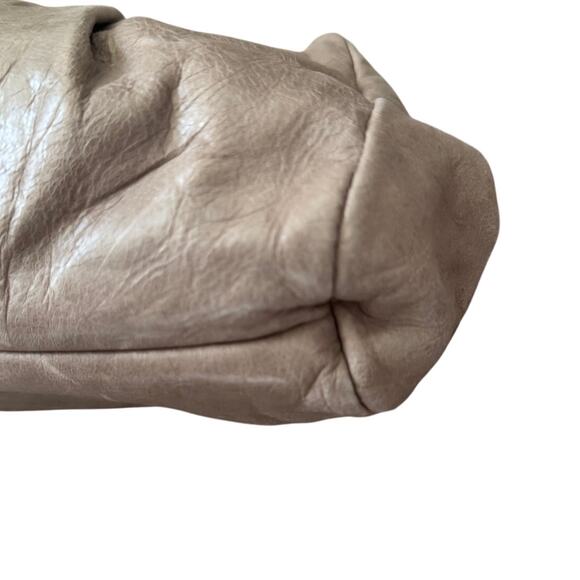 Hobo International Leather Dumpling Clutch W/Strap‎ Purse Handbag Crossbody Grey - Picture 8 of 12